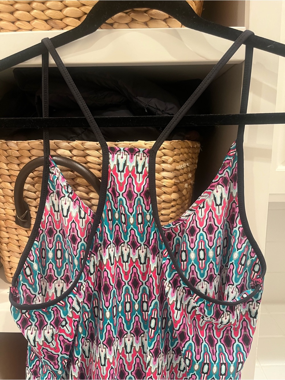 Kenneth Cole Colorblock Tank Dress — Teal, Magenta & Black Trim - Picture 4 of 4